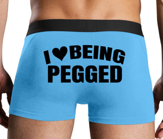 I Love Being Pegged - Blue Boxer Brief