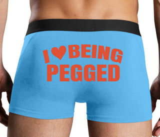 I Love Being Pegged - Blue Boxer Brief