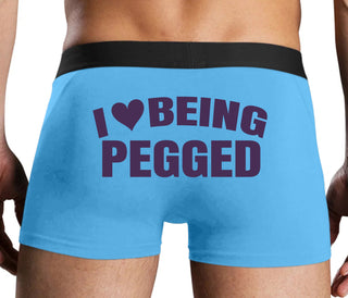 I Love Being Pegged - Blue Boxer Brief