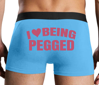 I Love Being Pegged - Blue Boxer Brief