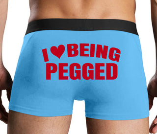 I Love Being Pegged - Blue Boxer Brief