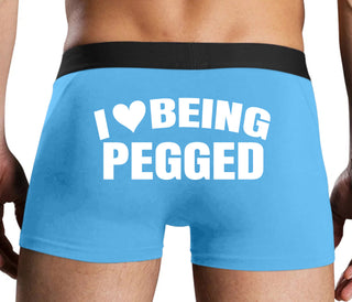 I Love Being Pegged - Blue Boxer Brief