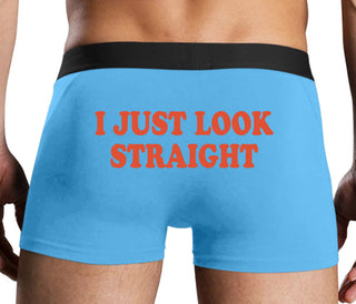 I Just Look Straight - Blue Boxer Brief