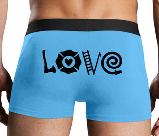 Love Fire Fighter - Blue Boxer Brief
