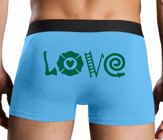 Love Fire Fighter - Blue Boxer Brief