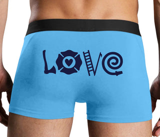 Love Fire Fighter - Blue Boxer Brief