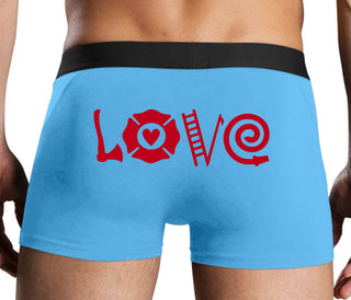 Love Fire Fighter - Blue Boxer Brief