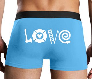 Love Fire Fighter - Blue Boxer Brief