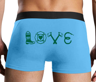 Love Fire Fighter - Blue Boxer Brief