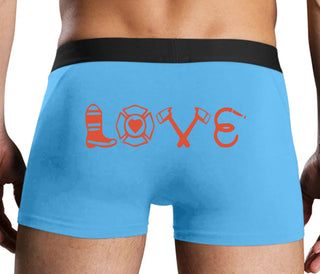 Love Fire Fighter - Blue Boxer Brief