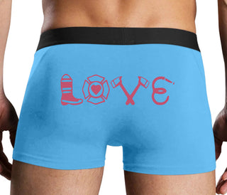 Love Fire Fighter - Blue Boxer Brief