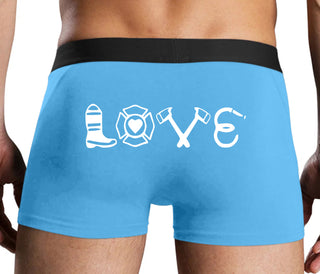 Love Fire Fighter - Blue Boxer Brief