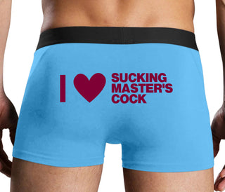 I Love Sucking Master's Cock - Blue Boxer Brief