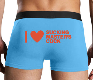 I Love Sucking Master's Cock - Blue Boxer Brief