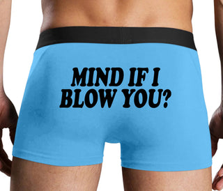Mind If I Blow You - Blue Boxer Brief