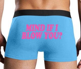 Mind If I Blow You - Blue Boxer Brief