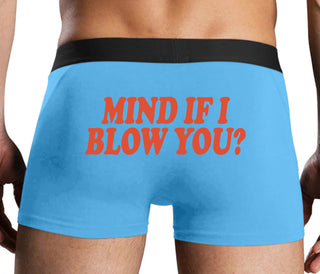 Mind If I Blow You - Blue Boxer Brief