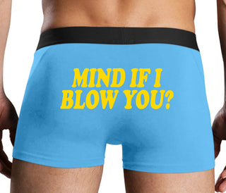 Mind If I Blow You - Blue Boxer Brief