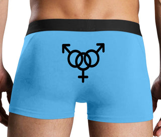MMF Threesome - Blue Boxer Brief