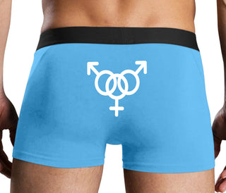 MMF Threesome - Blue Boxer Brief