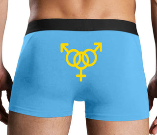 MMF Threesome - Blue Boxer Brief