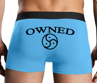 Owned With BDSM Symbol - Blue Boxer Brief