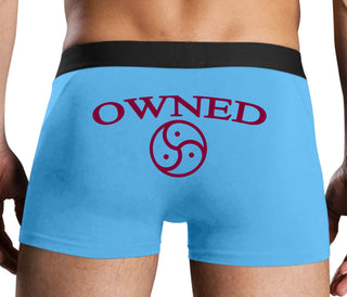 Owned With BDSM Symbol - Blue Boxer Brief