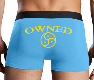 Owned With BDSM Symbol - Blue Boxer Brief