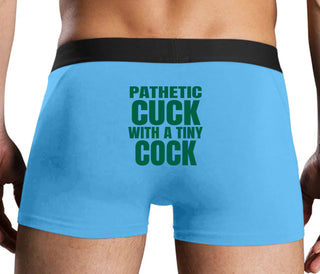 Pathetic Cuck With A Tiny Cock - Blue Boxer Brief