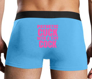 Pathetic Cuck With A Tiny Cock - Blue Boxer Brief
