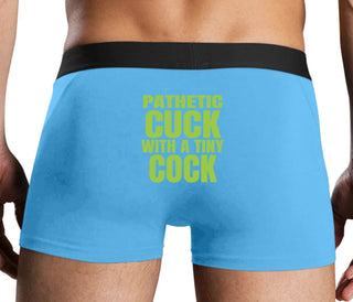 Pathetic Cuck With A Tiny Cock - Blue Boxer Brief