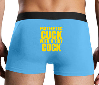 Pathetic Cuck With A Tiny Cock - Blue Boxer Brief