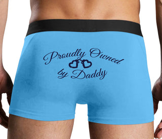 Proudly Owned By Daddy - Blue Boxer Brief
