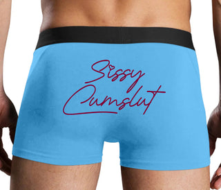 Sissy Cumslut - Blue Boxer Brief