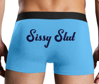 Sissy Slut - Blue Boxer Brief