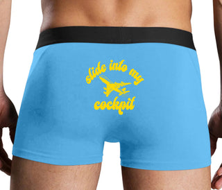Slide Into My Cockpit - Blue Boxer Brief