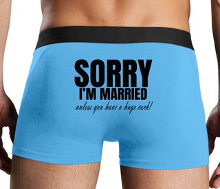 Sorry I'm Married Unless You Have A Huge Cock - Blue Boxer Brief