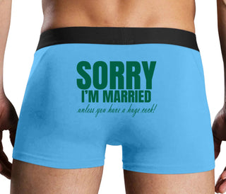 Sorry I'm Married Unless You Have A Huge Cock - Blue Boxer Brief