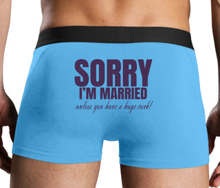 Sorry I'm Married Unless You Have A Huge Cock - Blue Boxer Brief