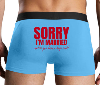 Sorry I'm Married Unless You Have A Huge Cock - Blue Boxer Brief