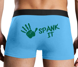 Spank It - Cute Hand Print - Blue Boxer Brief