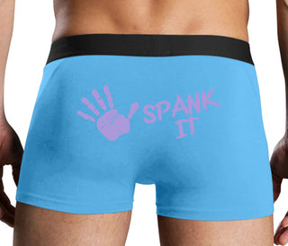 Spank It - Cute Hand Print - Blue Boxer Brief