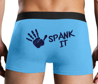 Spank It - Cute Hand Print - Blue Boxer Brief