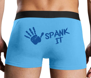 Spank It - Cute Hand Print - Blue Boxer Brief