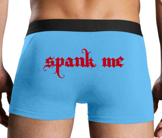 Spank Me - Goth Font - Blue Boxer Brief