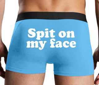 Spit On My Face - Blue Boxer Brief