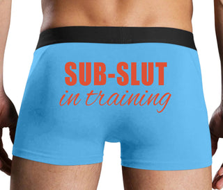 Sub Slut In Training - Blue Boxer Brief
