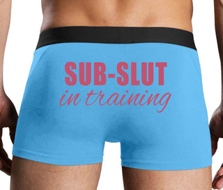 Sub Slut In Training - Blue Boxer Brief