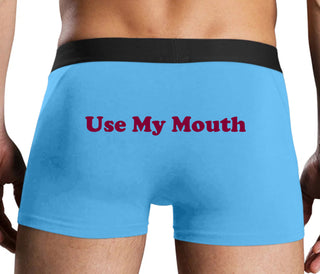 Use My Mouth - Blue Boxer Brief