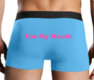 Use My Mouth - Blue Boxer Brief
